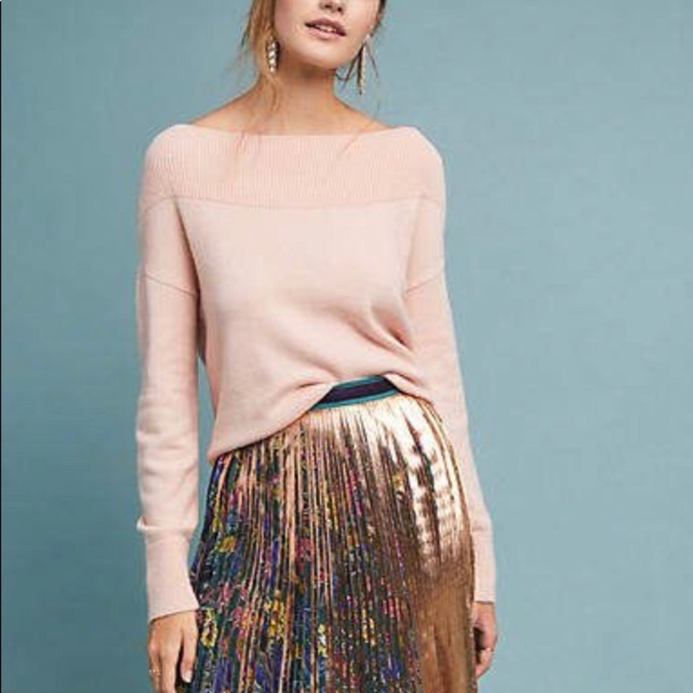 Anthropologie Moth Pink Raspail Sweater (S)